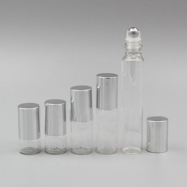 

1ml2ml3ml5ml10ml clear cosmetic beauty perfume/fragrance vials, empty mini professional roll on essential oil glass bottles