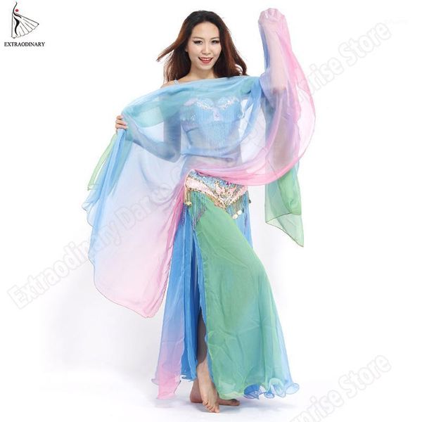 

women belly dancing veils costume color shawl veil silk veil semicircle scarf shawl belly dancing accessories stage performance1, Black;red