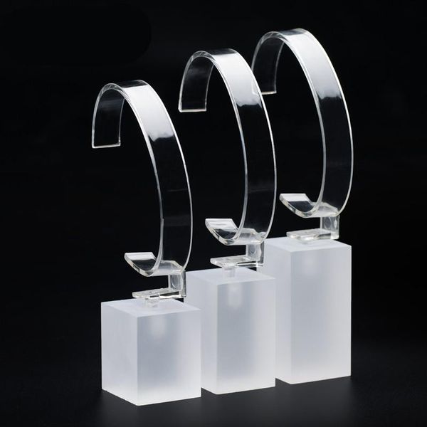

new fashion watch display holder acrylic frosted or clear watch display stand holder 3 pcs a set, Pink;blue