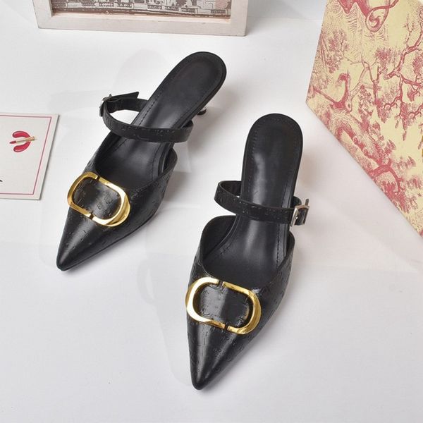 

d new luxury high heeled sandals medium heeled women designer sandals high heels summer r sandals wqefge, Black