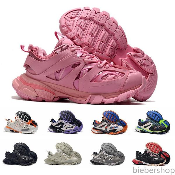 

new pink color release 3.0 tess s paris triple s sneakers clear sole casual shoes for women mens trainers tripler 36-45, Black