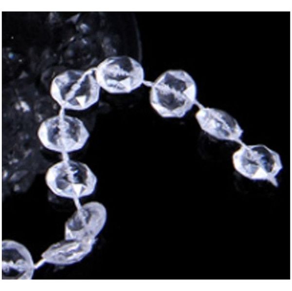 

eco-friendly 30m wedding decoration octagonal acrylic crystal beads curtain iridescent garland strand shi jllskh yummy_shop