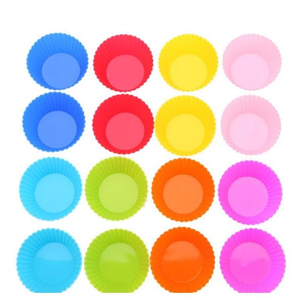 

7cm sile muffin cupcake moulds cake cup round shape bakeware maker baking mold colorful tray bakin wmtyut five2010