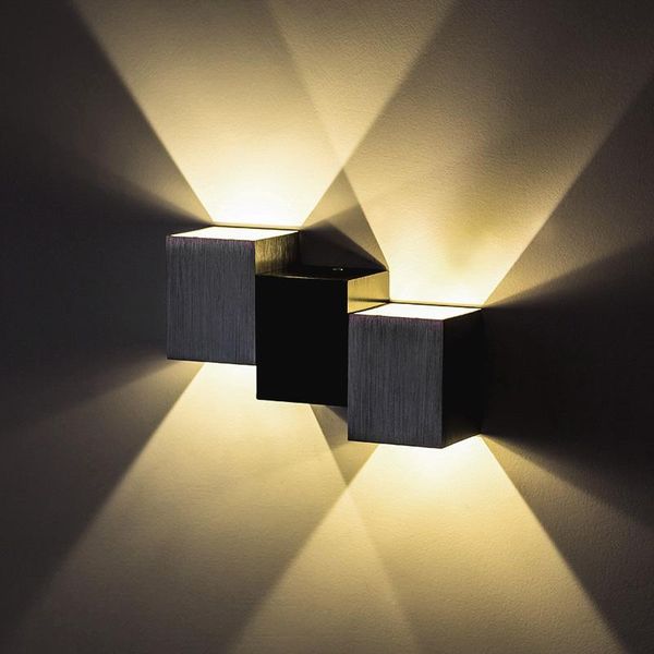 

dimmable/n 2w led wall mount light up/down lamp step lighting fixture bedroom corridor lobby bar