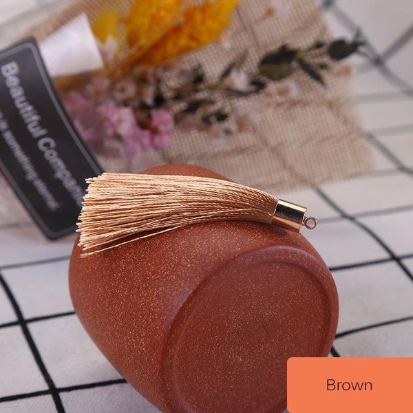 

50pcs 6cm metal caps small tassel fringe pendant diy crafts jewelry curtain hang tassel trim key cell phone bag decor materials h jllhvh