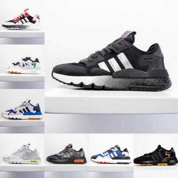 

2021 new reflective trainers nite jogger mens womens running shoes core black white shock red classic joggers sports designers sneakers a65