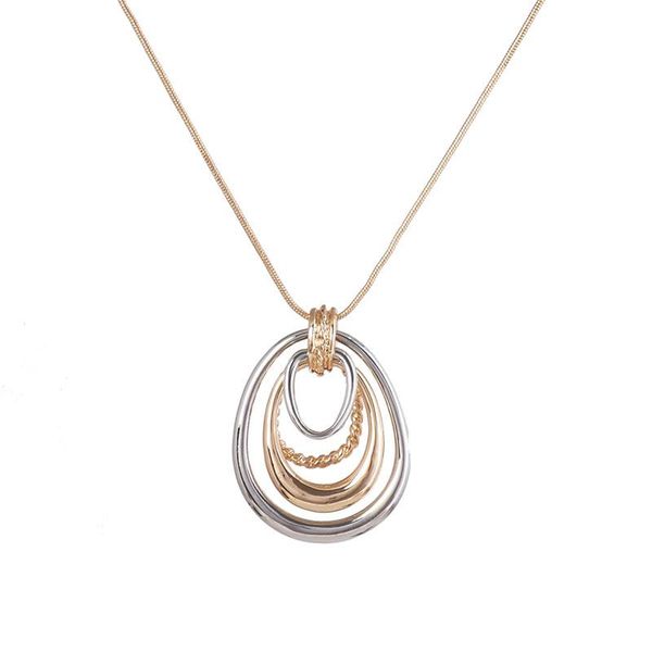 

ins gold snake chain two tone geometric geo minimalism minimalist pendant choker necklaces korean fashion women party jewelry, Silver