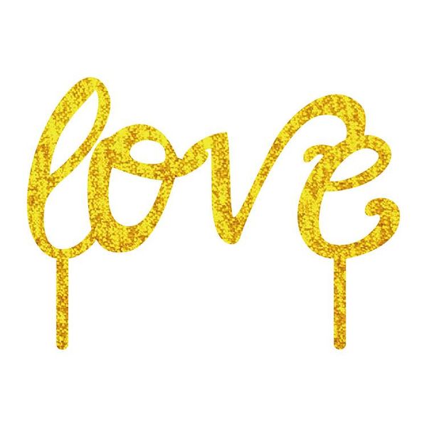

other festive & party supplies love wedding cake flags multi colors acrylic er for anniversary