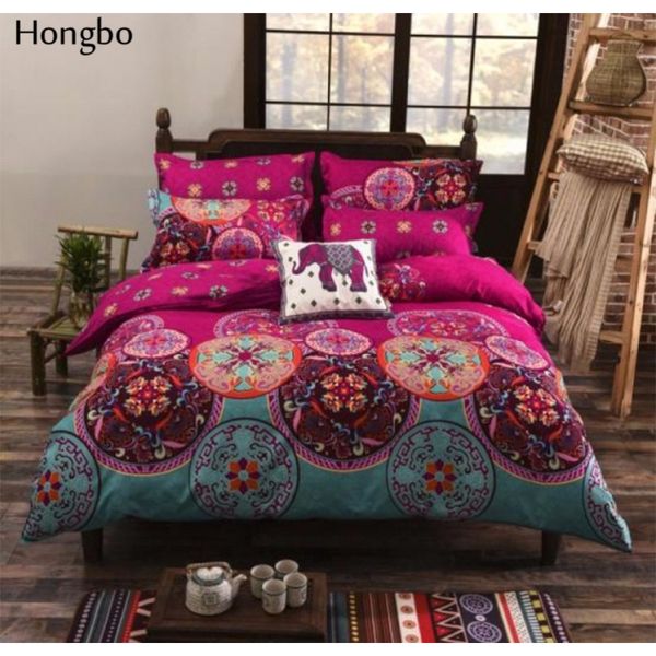 

hongbo bohemian style floral printing twin queen king boho mandala bedding set 4pcs duvet cover set bed linen bed sheet f wmtyyx