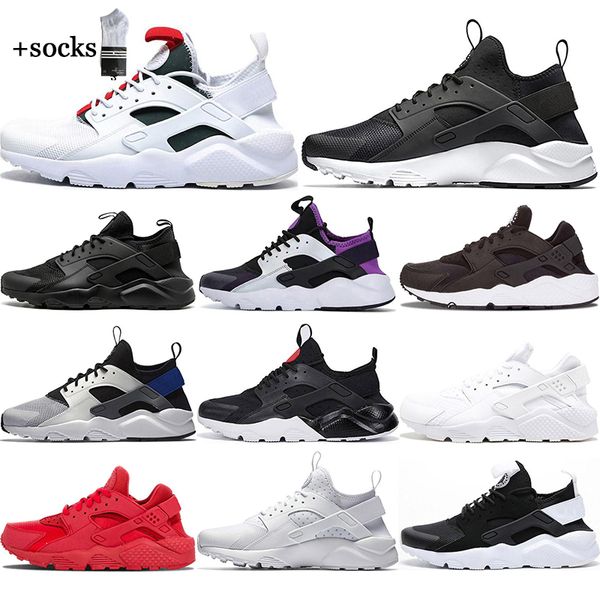 

with socks huarache sneakers classical triple white black red gold men women shoes huaraches mens sports shoes running shoes size 36-45