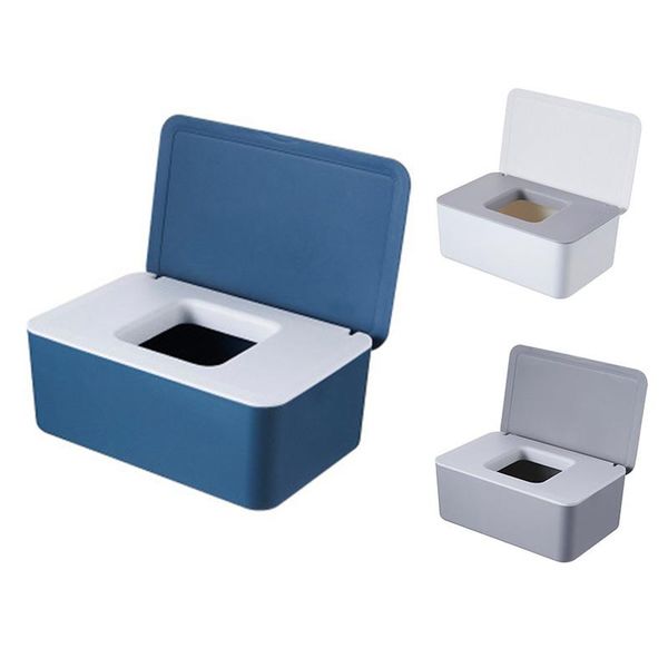 

wet tissue box deskseal baby wipes paper storage box dispenser holder household plastic dust-proof with lid