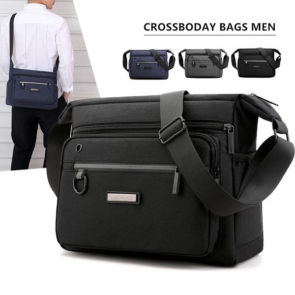 

polyester shoulder men tote messenger strong fabric casual style crossbody bags 2020 multiple pockets c0202