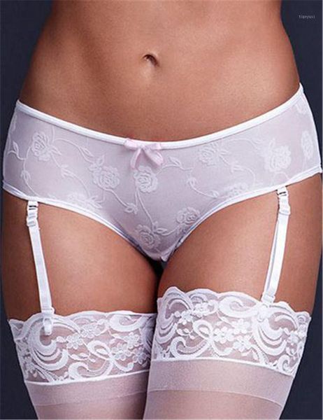 

wholesale-pa5089 women new suspenders garter wedding romantic flower mesh garter belts breathable intimates plus size garter1, Black;white