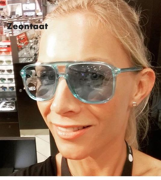 

2020 fashion women men cool square style sunglasses blue green yellow vintage brand design sun glasses, White;black