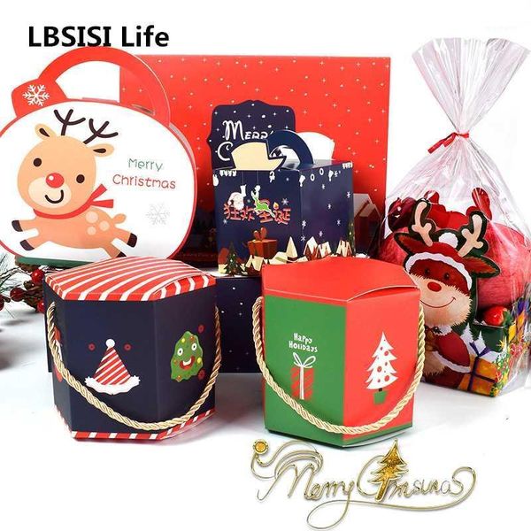

gift wrap lbsisi life 10pcs 10*12cm merry christmas protable paper box supplies candy chocolate packaging celebrate party favor boxes1