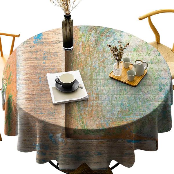 

round tablecloth cotton linen dust-proof table cover letterpress natural old texture backdrop writing symbol timeworn design typography