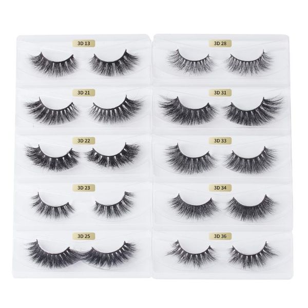 

false eyelashes thinkshow 10/20/30 pairs 3d mink lashes 100% cruelty-natural long real dramatic in bulk