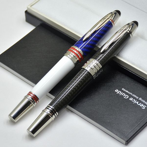 

luxury mt pen limited edition john f. kennedy carbon fiber rollerball pen ballpoint pens writing office supplies with jfk serial number, Blue;orange