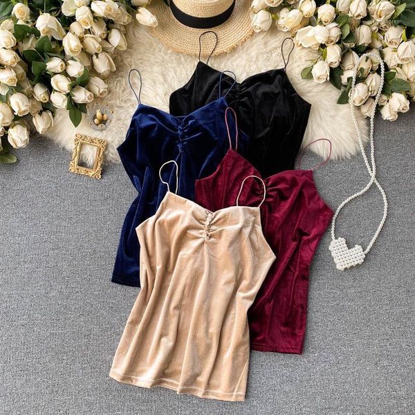 

red basic underpants suspender waistcoat women's fashion with temperament v-neck retro velvet women's spring dress1, Black;white