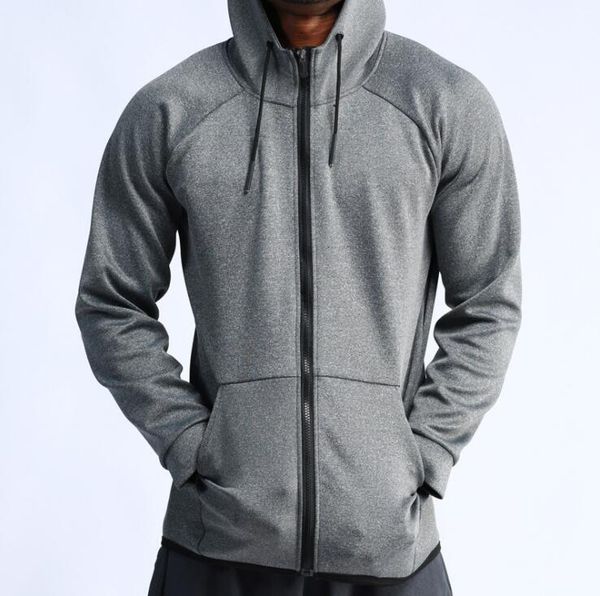 

2020 new outdoor running jacket men's basketball training casual sportswear long-sleeved hooded quick-drying fitness jacket men's, Black;brown