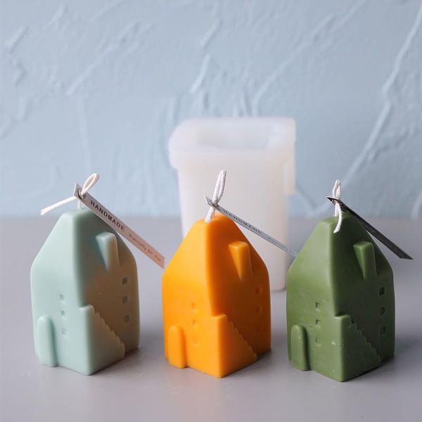 

small house candle mold creative scented candles diy sugar chocolate silicone mold little house plaster mold wmtgax