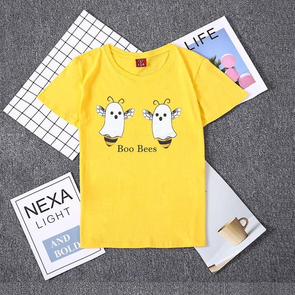 

boo bees couple t shirt fashion lovely funny tshirt short sleeve round neck women halloween eve halloween gift, White