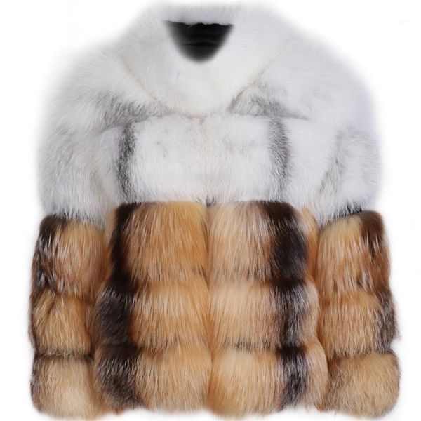 

women real ladies natural fur jacket1, Black