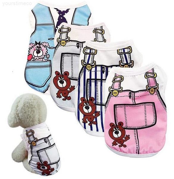 

dog spring summer cartoon vest shirt cat comfortable t-shirt pet clothes puppy costume outfits cute clothing i
