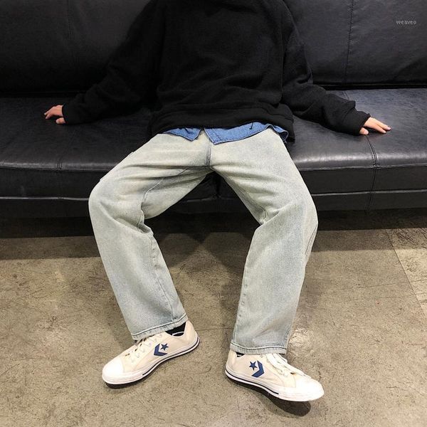 

2020 new style men's baggy homme classic jeans blue color casual straight pants fashion male biker denim trousers size s-2xl1