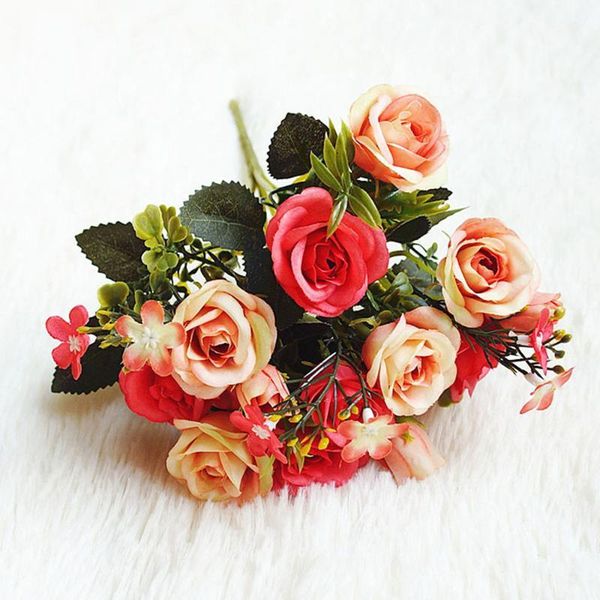 

1 bunch silk peony artificial flowers peony wedding bouquet home party decor1