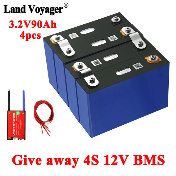 

3.2v 90ah cell 12vhigh-power lifepo4 batteries pack lithium phospha large capacity 24v 48v car motor power battery 4s 8s bms