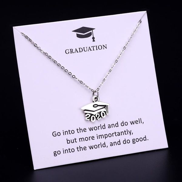 

chains graduation gift graduate necklace degree diploma senior choker necklaces school leavers 2021 women jewelry, Silver