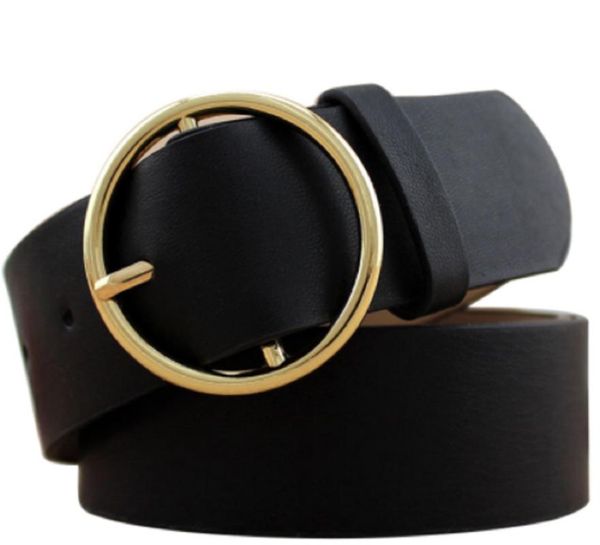 

local stock new women vintage metal boho leather round buckle waist belt waistband ab, Black;brown