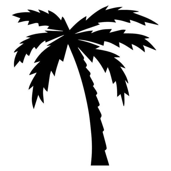 

14.4x15.7cm palm tree vinyl decal whole body decoration car sticker accessories c25-0858