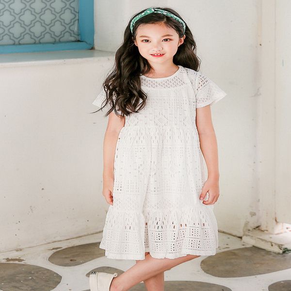 

wholesale 2021 new summer teenagers girl 2-pcs sets dress sling + lace princess dress cute style kids fashion clothes e55, Red;yellow