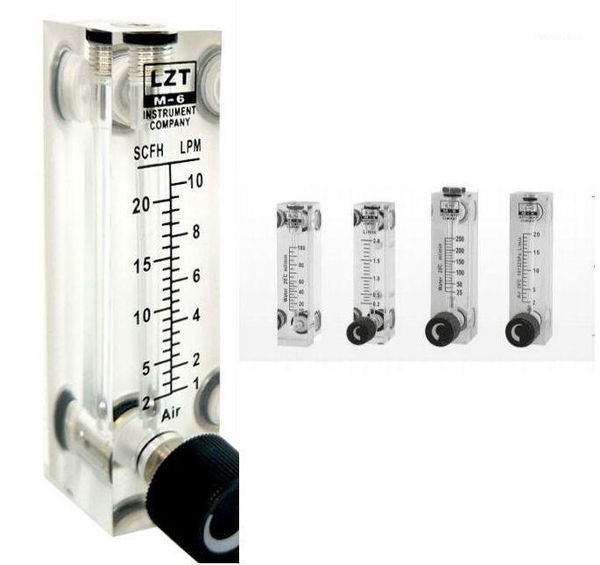 

pmma gas flowmeter air flow meter 1/4" bsp female square panel type rotameter lzt-6t 0.1-1lpm 10-100lpm 1-10lpm 2-20lpm 0.5-5lpm1