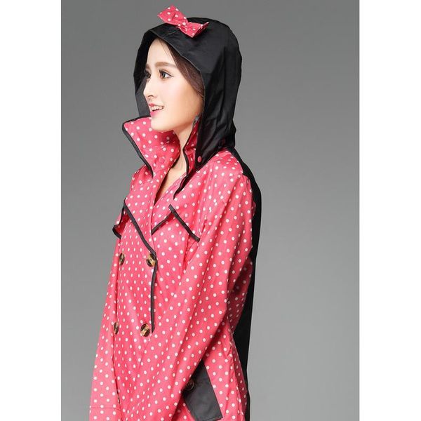

biodegradable waterproof nylon colorful fashionable stylish women rains jacket pocket rain coat hooded with bbyvov