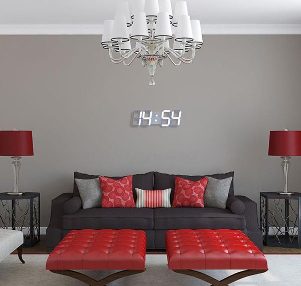 

modern design 3d led wall clock modern digital alarm clocks display home living room office table desk night wa jlljlv sinabag