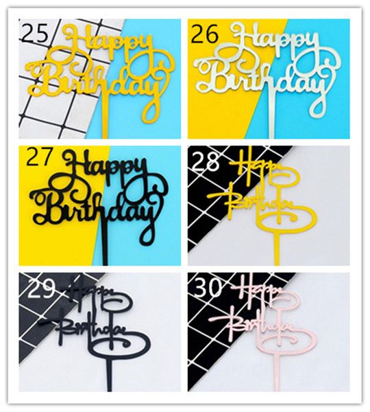 

festive acrylic cake er golden happy birthday cake ers for kids birthday party cake decorations celebrate birthday dessert gift