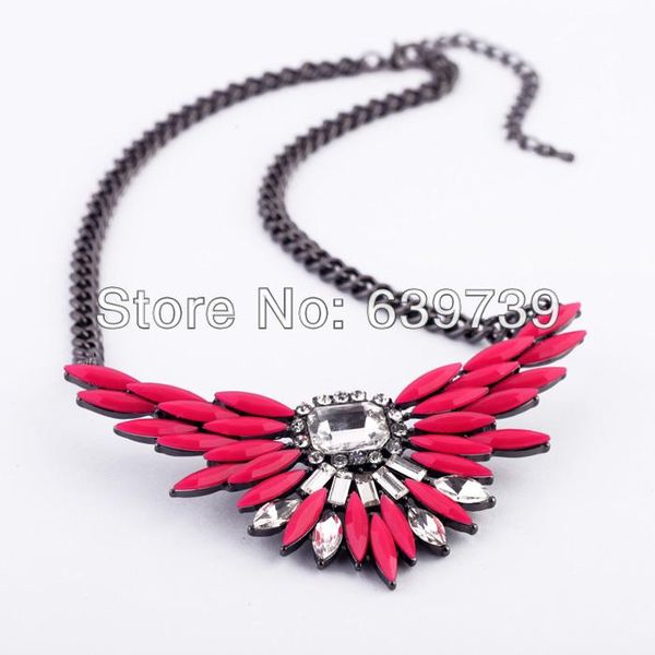 

chains bulk price autumn day colourful wing acrylic necklace, Silver