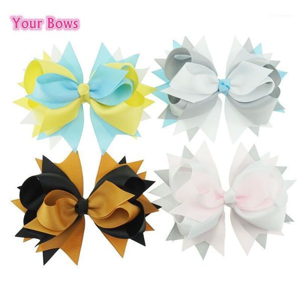 

hair accessories your bows 5.5 inches solid ribbon clips cute hairpin girls headbands girl headwear kids accessories1, Slivery;white