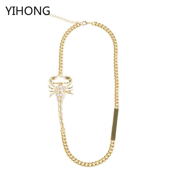 

chains european&america style necklaces, scorpion pendants long chain necklace,gold punk rock necklace women, Silver