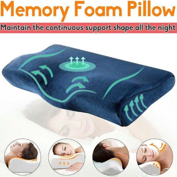 

butterfly shap memory foam neck pillow home textile cervical pillows health care pain releases orthopedic latex magnetic pillow