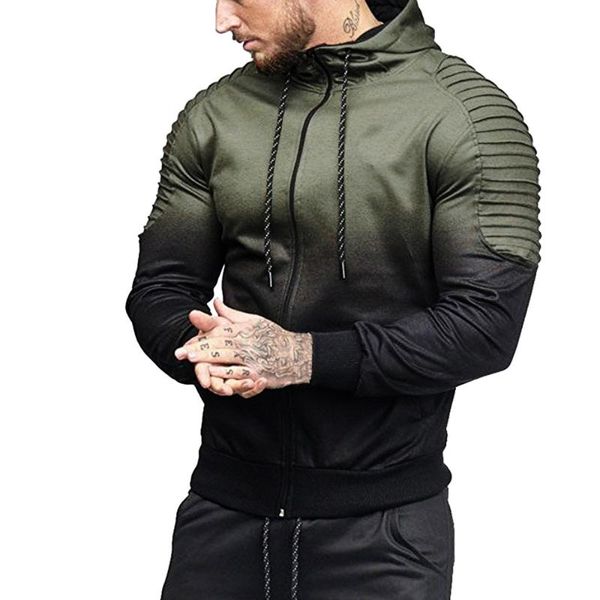 

men's hoodies & sweatshirts vetement femme 2021 sportswear tracksuit mens autumn winter long sleeve splicing fold hooded blouse tracksu, Black