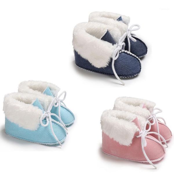 

first walkers 0-1 years old men and women shoes winter soft bottom plus velvet warm snow boots cotton baby toddler girls1