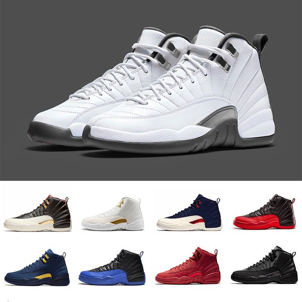 

game royal dark grey winterized 12 xii 12s mens basketball shoes gym red reverse french blue wolf grey athletic sports sneakers us 7-13