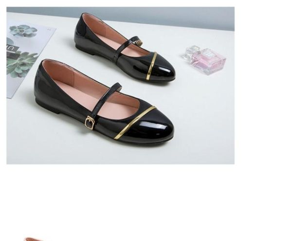 

2021 spring and autumn with new style fashion flat bottom round head women's shoes @mqwbh811, Black