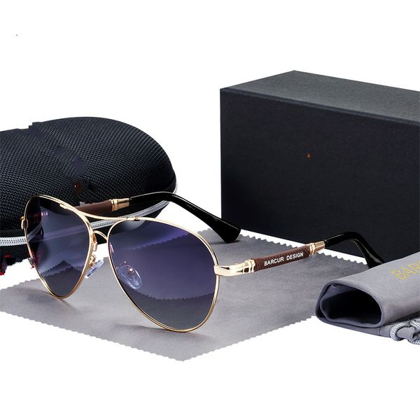 

barcur design titanium alloy sunglasses polarized men's sun glasses women pilot gradient eyewear mirror shades oculos de sol, White;black