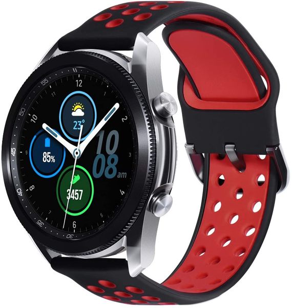 

compatible with galaxywatch 3 band 45mm, soft silicone sport band with quick-release pin replacement for galaxy watch 46mm bands smart watch
