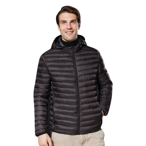 

men's winter large leisure cotton down heating clothing intelligent warm, Black